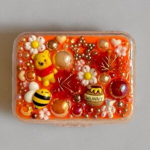 Decoden Mini Pill Case Box, Winnie The Pooh Theme, Kawaii Junk Style Handmade